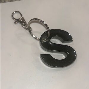 Black Letter S Keychain christmas stocking stuffer backpack